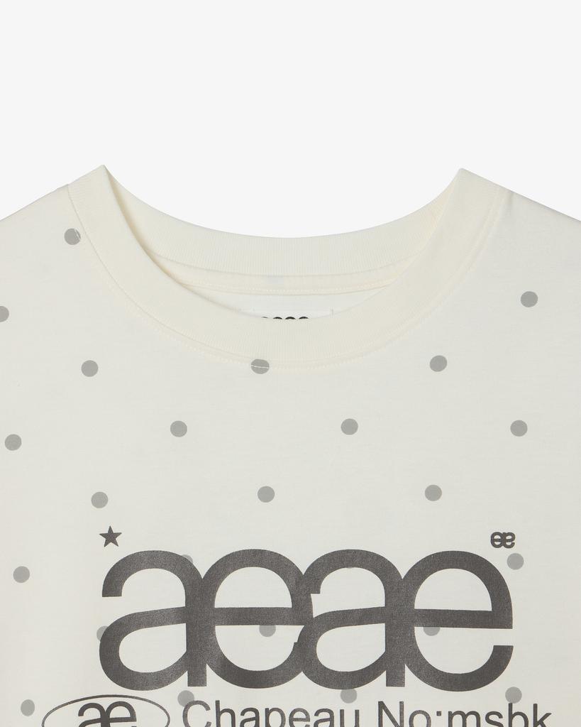 Eiieii Web Logo Dot T-Shirts [Cream]