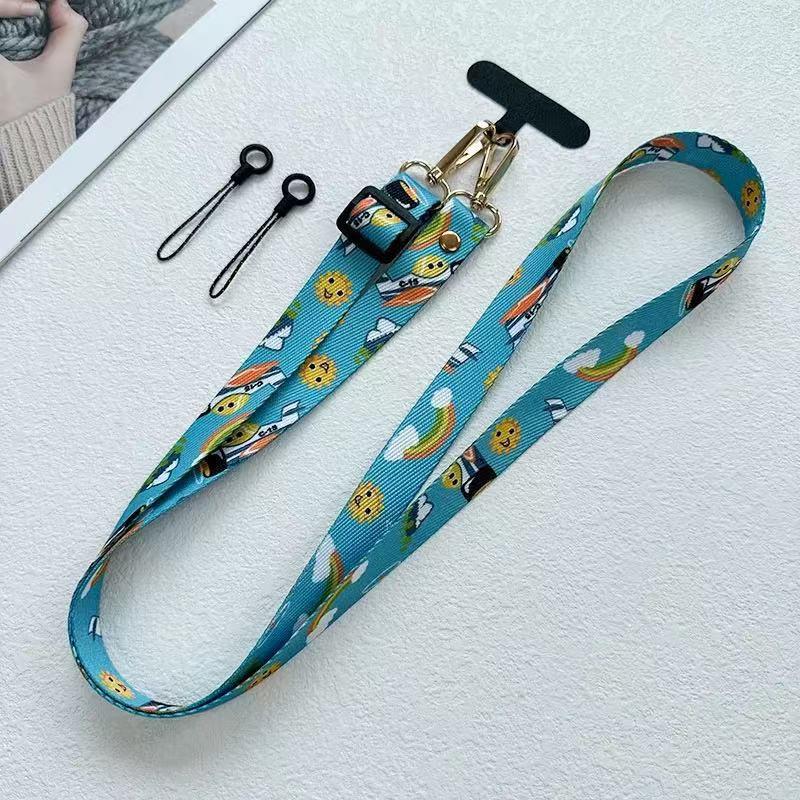 Verbesserte Version Retro-Muster Diagonales Band Verstellbar Handy Langes Lanyard Zum Aufhängen am Hals Um Verlust zu Verhindern Seil