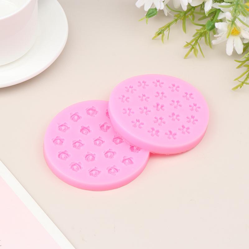 Mini 20 de găuri cu flori de cireș, trandafiri, matriță din silicon, în formă de floare, ciocolată, fondant, desert, prăjitură cu flori, instrument decorativ de copt