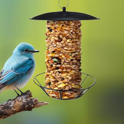 Dispensador de Comida para Pájaros Colgante, Estación de Alimentación Funcional, Fácil de Limpiar y Rellenar para Balcón,