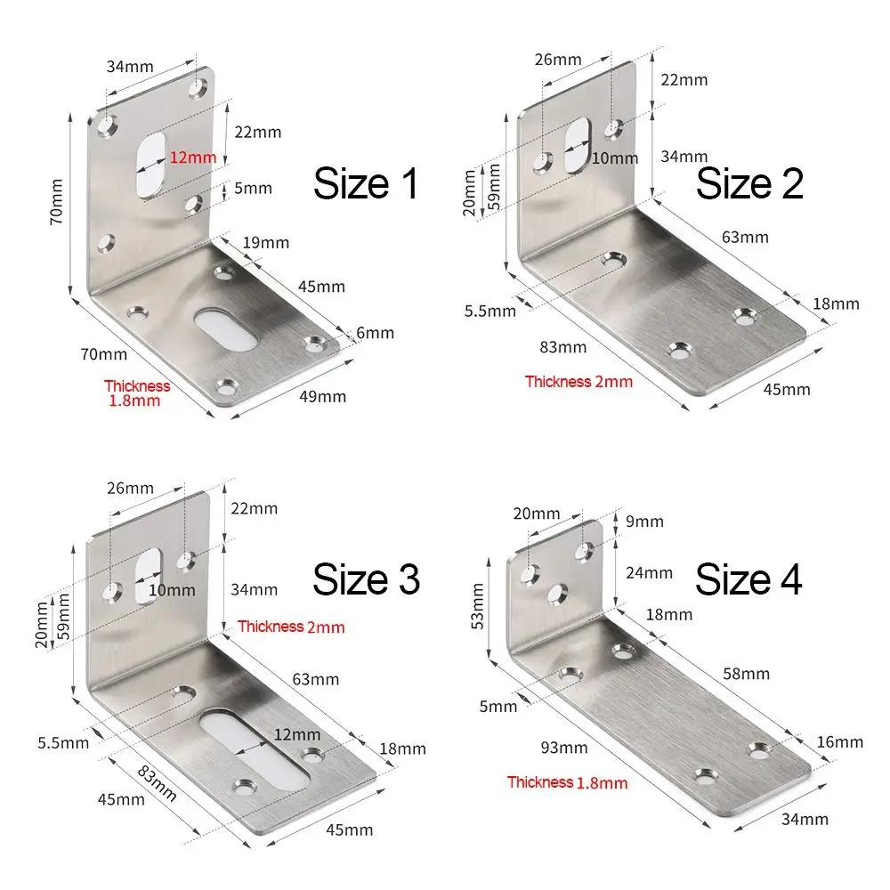 2 Stück Möbel Edelstahl Eck schnalle Befestiger Schutz Corner Guard Winkel Eck Code Winkel Halterungen Ständer