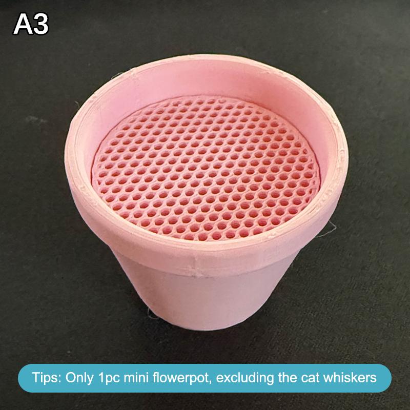 Pet Whisker And Fur Collector Cat Whisker Holder Mini Flower Pot Design Desktop Ornament Collectible Keepsake For Cat Owners
