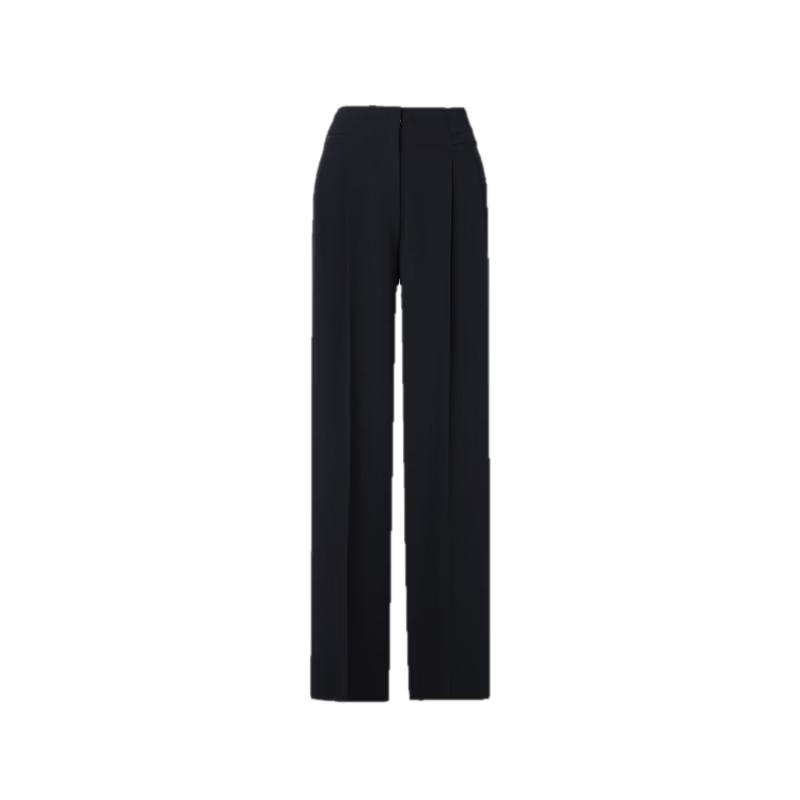LONGZI Women s Black High-Waist Wide-Leg Business Trousers XL