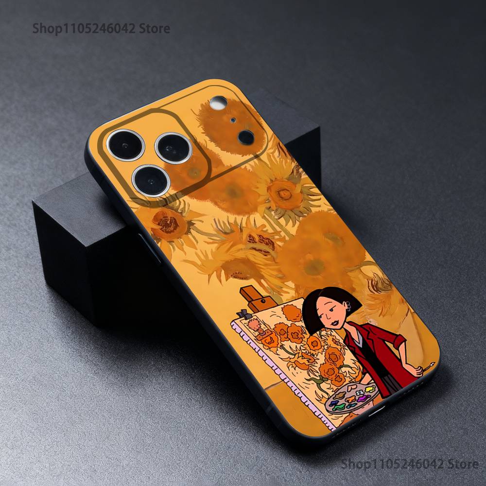 Daria Cool Girl Fashion Phone Case For iPhone 17,16,15,14,13,12,11,Pro,XS,Max,XR,Plus,E,SE4,Mini Black Soft Cover