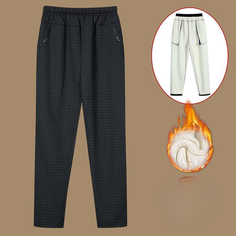 

Женские брюки из бархата, зимние брюки для мам, верхняя одежда, брюки для пожилых леди, утепленные и сохраняющие тепло L