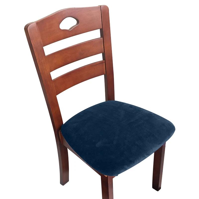 1/2/4/6 Pieces Velvet Fabric Super Soft Seat Cushion Covers Stretch Chair Cover Slipcovers For El Banquet Dining Living Room