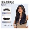 Women's V-Shaped Long Hair Extension Synthetic Wig Layered Hair Extension Hair Pad Fluffy Top Increase Hair Volume