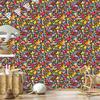 Wallpaper Small Flowers Red and Yellow for Living Room and Bedroom 50x1000