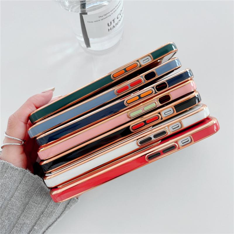 Luxus Goldbeschichtung Kartenfach Handyhülle für iPhone 13 12 11 Pro Max XR XS Max X 7 8 Plus Brieftasche Weiche Silikon Stoßfeste Hülle