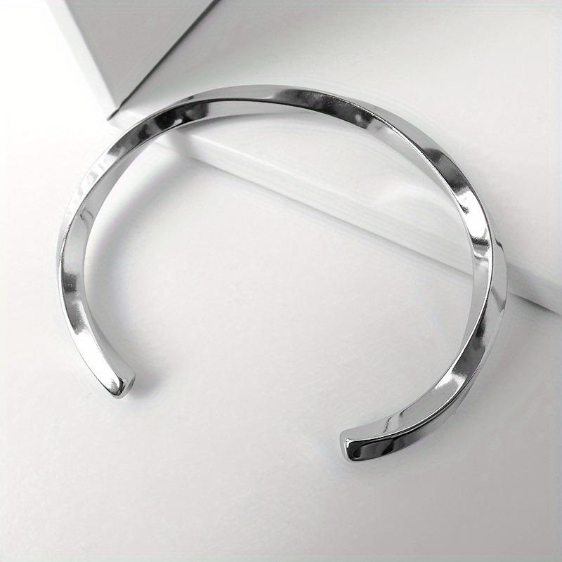 

Twisted Woven Bangles for Men s Fashion Retro Bracelet Jewelry Gift Stainless Steel Trend Men s Bangle Twisted Wave Adjustable