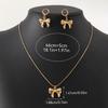Hot-selling geometric bow shape jewelry set, earrings with necklace, Middle East foreign trade