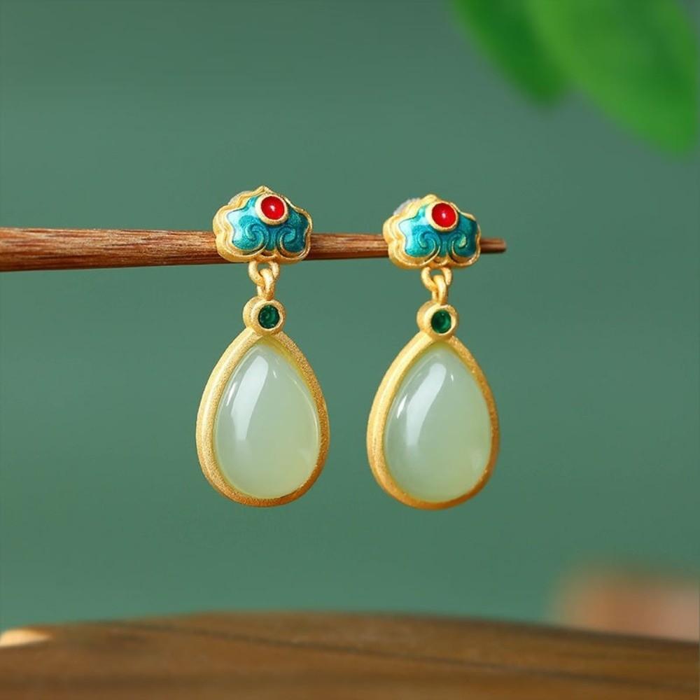 Orecchini Antichi Vintage con Frange a Goccia d'Acqua Orecchini Cinesi Accessori Gioielli