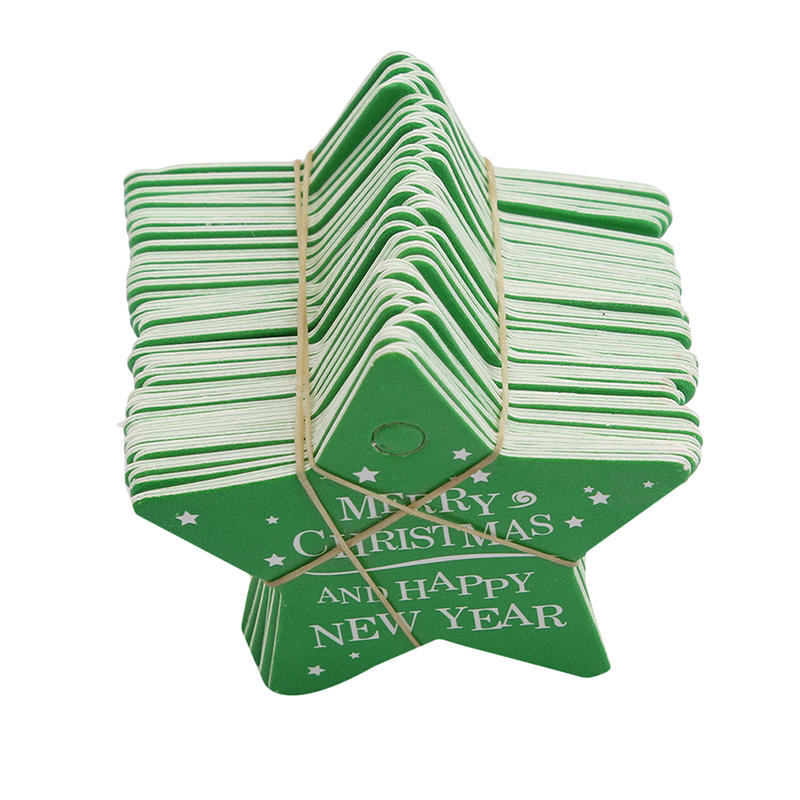 100pcs Merry Christmas Gift Tags Red Green Xmas Tree Round Shape Card Tag Christmas Tree Hanging Decor Gift Wrapping Labels