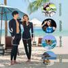 ANGJ Fitness UV Long Sleeve Sports Leggings Women's 5-Piece Swimsuit, Protection, Swimsuit, Amphibious, Bra, Shorts,