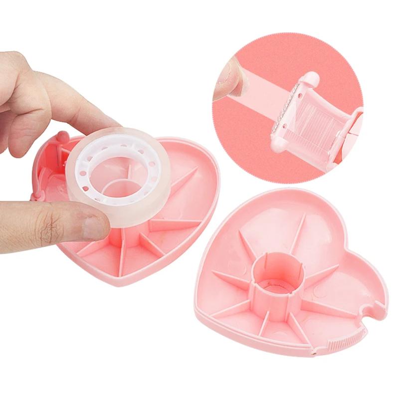 Creative Love Tape Cutter Korean Stationery Tape Holder Invisible Portable Seat Students Learn Without Hurting Their Hands