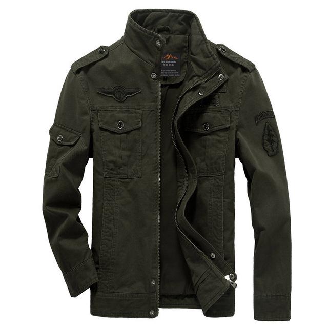 New  Casual Army Military Jacket Men Plus Size M-6XL Jaqueta Masculina Air Force One Spring & Autumn Cargo Mens Jackets Coat