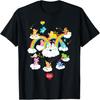 T-shirt à capuche col en V Bisounours - Noir, Adulte, Coupe classique, Manches courtes