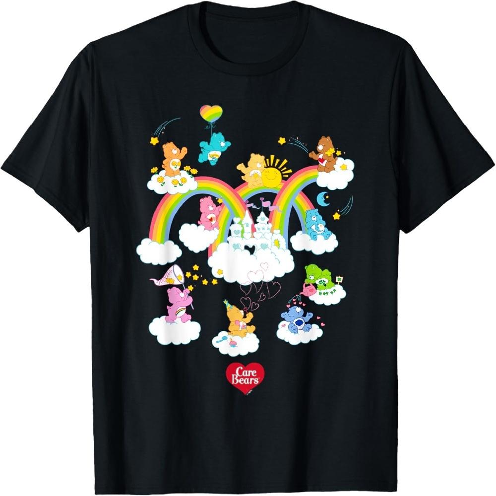 

Худи-футболка с V-образным вырезом Care Bears - Черный, Взрослый, Классический крой, Короткий рукав S чёрный