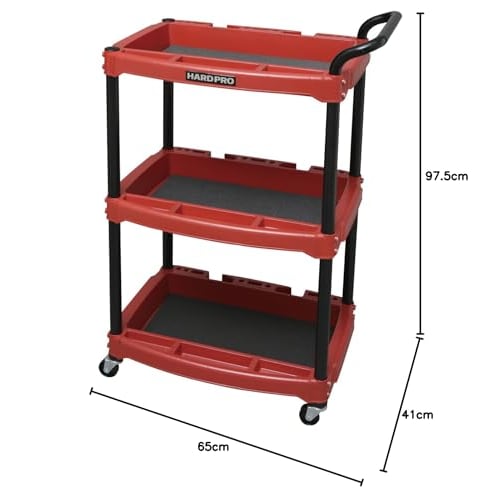 Iris Ohyama Tool Wagon Hard with Handle Red HDW-3H