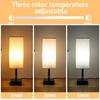 Bedside Lamp Night Lights USB Retro Nightstand Table Lamp Dimmable For Bedroom Wooden Desk Lamp with Fabric Shades Home Decor