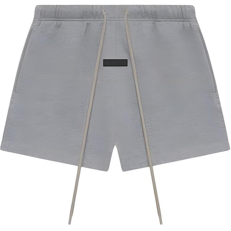 Fear of God Essentials Fleece Running Short Dark Heather Oatmeal Men Bottoms Grey 160SP244173F