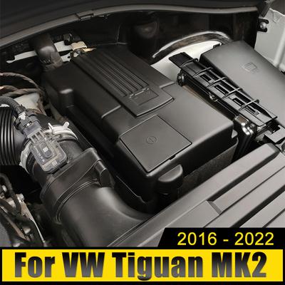 Automobilio variklio akumuliatoriaus dulkėms atsparus dangtelis, vandeniui atsparus apsauginis apvalkalas, skirtas Volkswagen VW Tiguan MK2 2016 2017 2018 2019 2020 2021 2022 m.