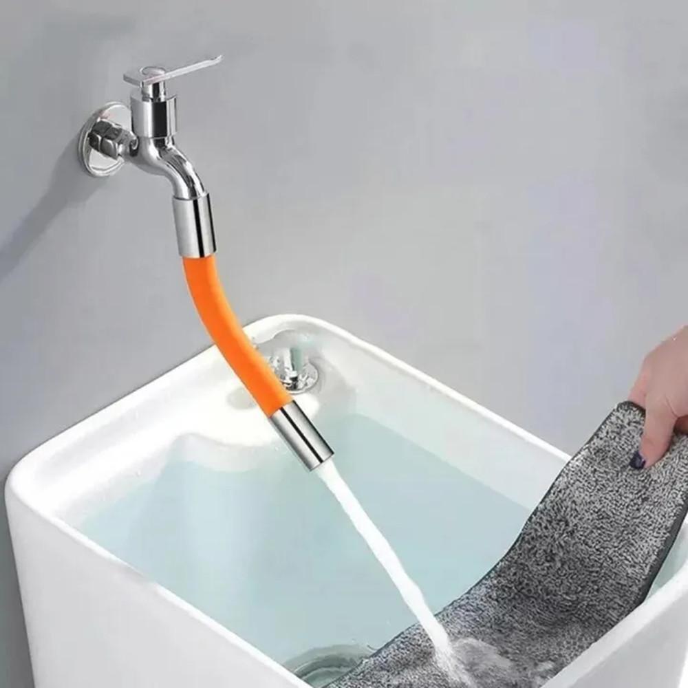 Adjustable Water Tap Universal 360° Rotatable Free Bending Faucet Extender Silicone Flexible Hose Water Pipe Tube for Wash Basin