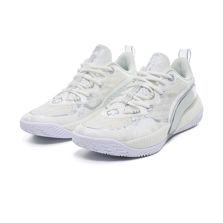 Rigorer S Ar Chisao 2 Vielseitige Sportarten Einfache Stoßdämpfung Rutschfest Verschleißfest Low-Top Basketballschuhe Herren Sneaker Weiß Silber Z323360103-4