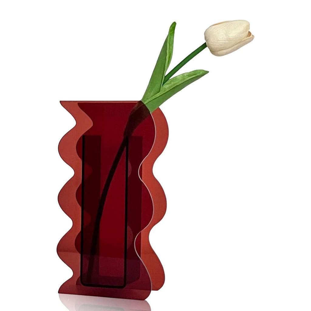 Modern Acrylic Flower Vase For Hydroponic Plant Clear Home Decors Creative Tabletop Centerpieces Safe for Kids and Pet