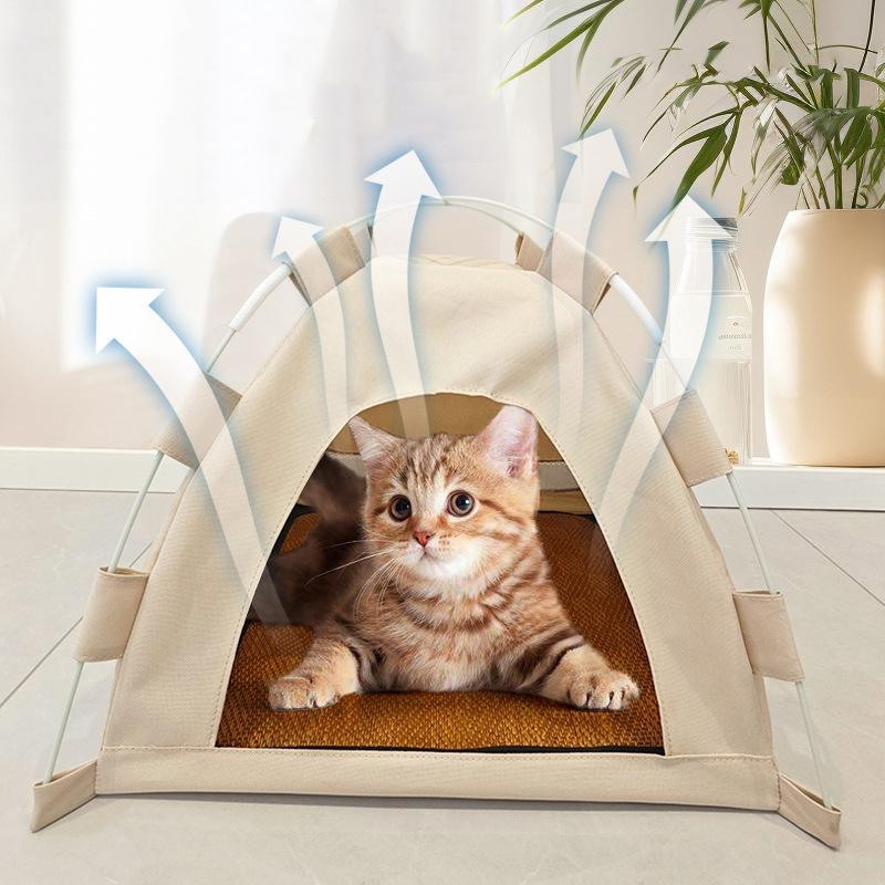 Cat Tent Bed Waterproof Portable House Outdoor Pet Warm Cushions Furniture Sofa Basket Winter Beds Kitten Sleeping Nest Tents