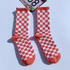 Korea Harajuku Trend Women Checkerboard Socks Geometric Checkered Socks Men Hip Hop Cotton Unisex Streetwear Novelty Socks