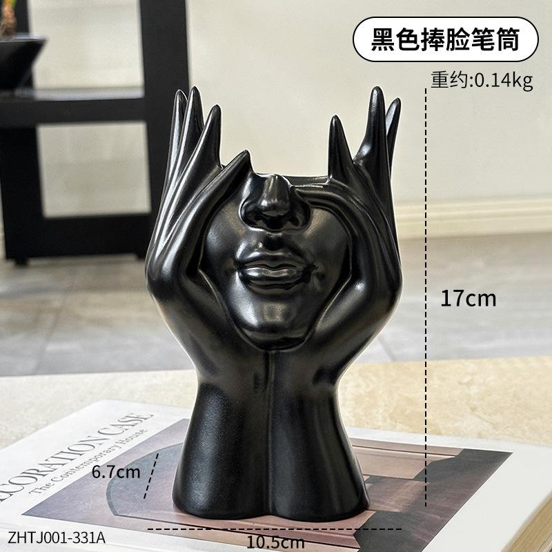 Creative Body Art Modeling Office Supplies Desktop Multi-function Storage Pen Holder Makeup Brush Holder Decoration