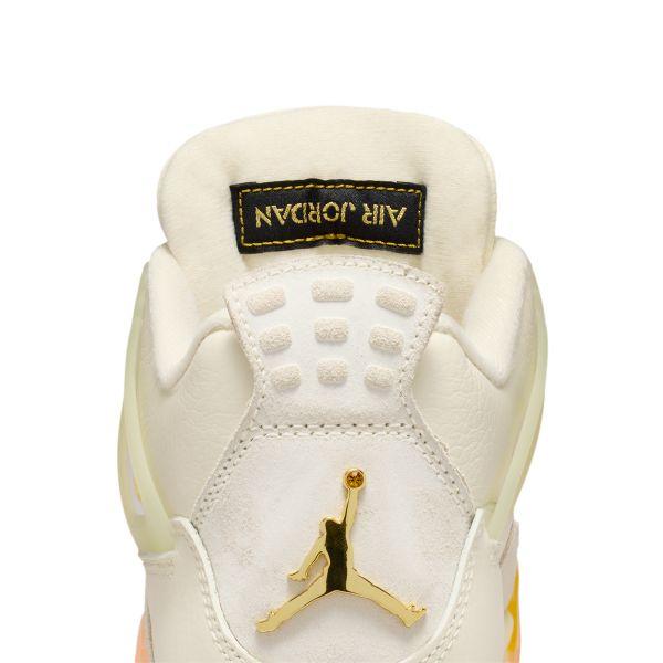 Air Jordan 4 Retro Birds Of Paradise Damskie Trampki Beżowy Mleko Kokosowe Metaliczne Złoto Muslin Jasne Mango Sundial Czarny HV0823-101