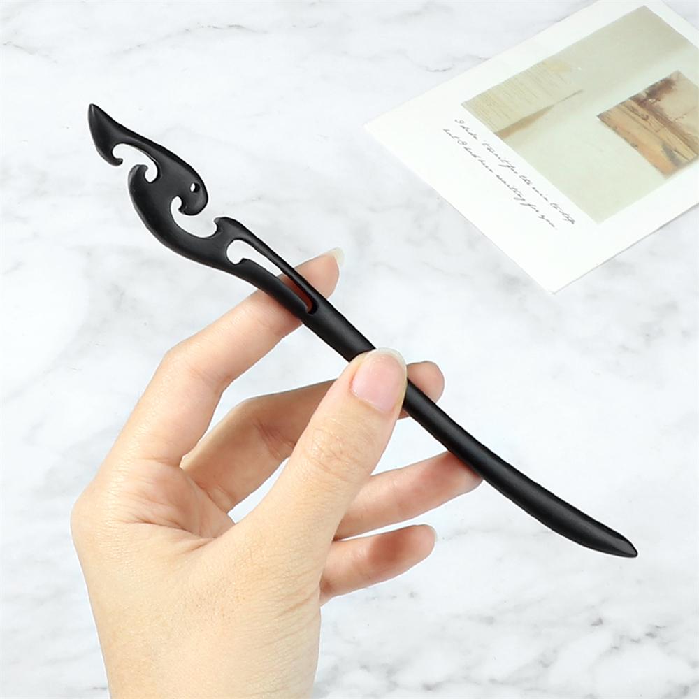 

20 стилей черные палочки для волос из натурального сандалового дерева высокого качества, классическая китайская шпилька для волос для женщин, простые деревянные аксессуары для волос Hair Sticks