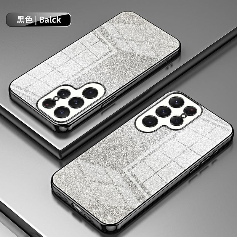 Applicable To Samsung S26Ultra Electroplated Glitter Mobile Phone Case S25Ultra Transparent S24Ultra Anti-drop Protective Case