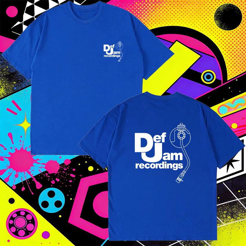 Heißer Verkauf Sommer Harajuku Streetwear Def Jam Recordings Grafik Kurzarm T-Shirt 100% Baumwolle Unisex Unisex Lässig Vintage T-Shirt