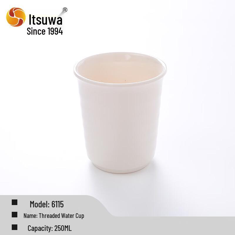 

WUHE A5 Melamine White Ribbed Water Cup