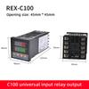 Digital PID Temperature Controller REX-C100 REX C100 Thermostat + 40DA SSR Relay+ K Thermocouple 1m 2M Probe RKC