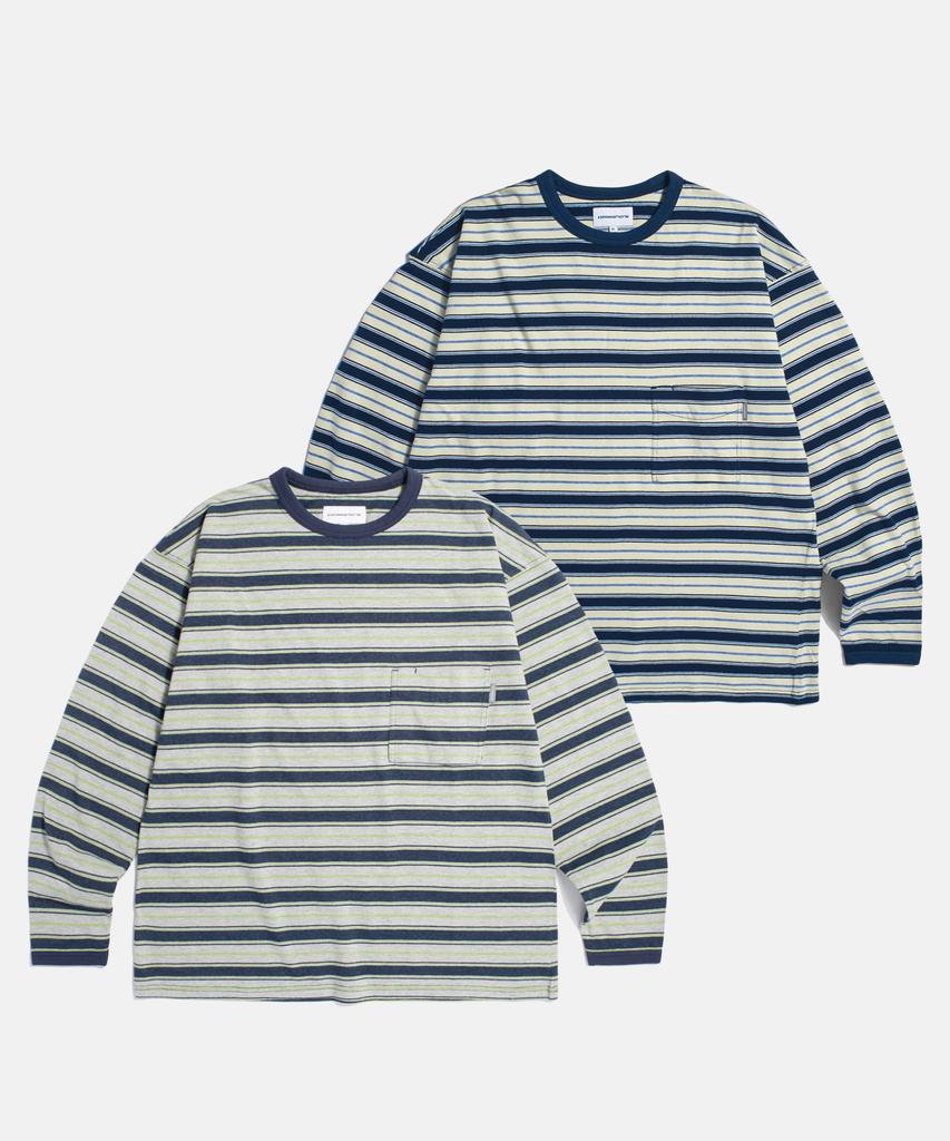 ESPIONAGE Multi Border L/S Tee Navy