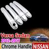 For Nissan Versa Sedan 2012 - 2017 Chrome Door Handle Cover Trim Set Latio Almera Renault Scala 2013 2014 2015 2016 Car Styling