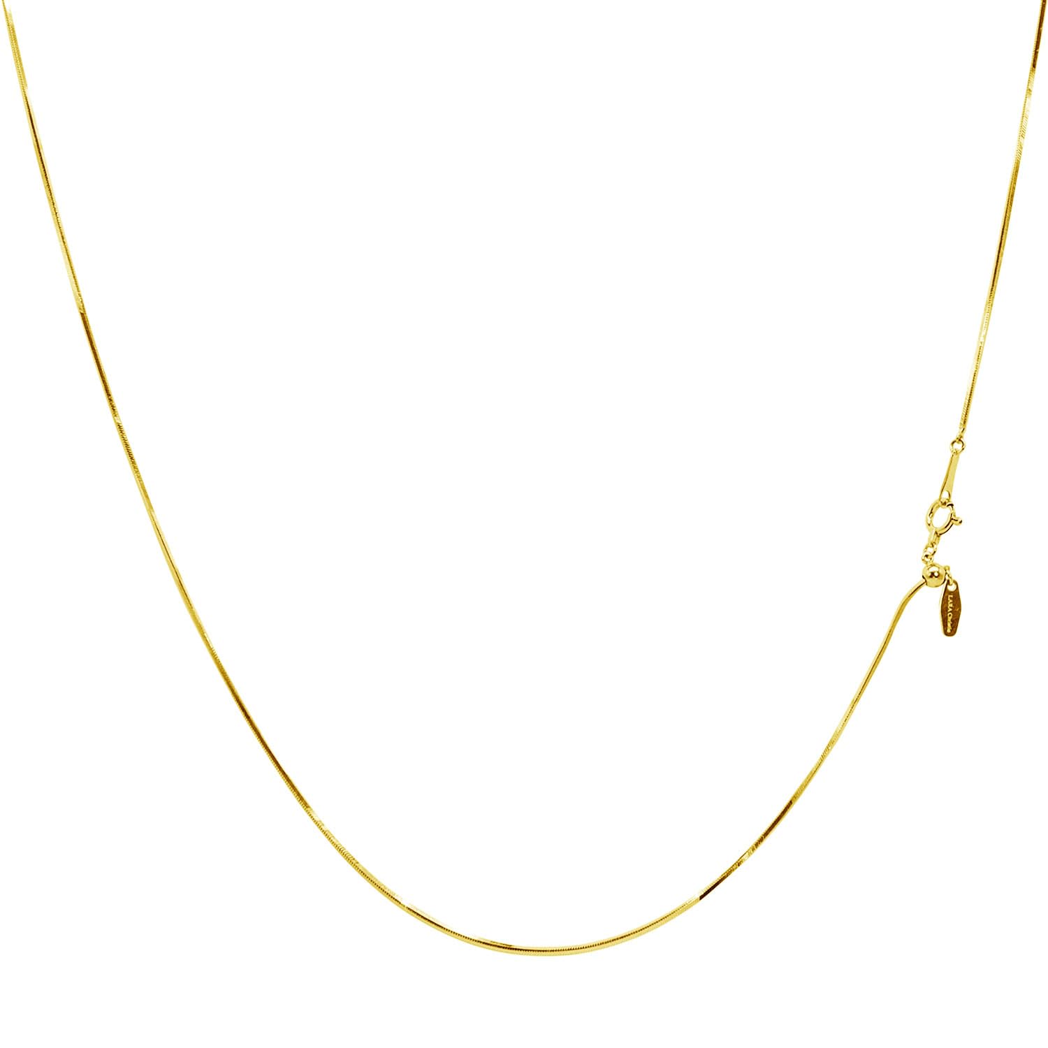 

Gold Chain Necklace 18K K18 Octostraw Width Maximum 45cm Length Adjustable [Lara Christie] 0.8mm Approx. 4.07g lc97-0054