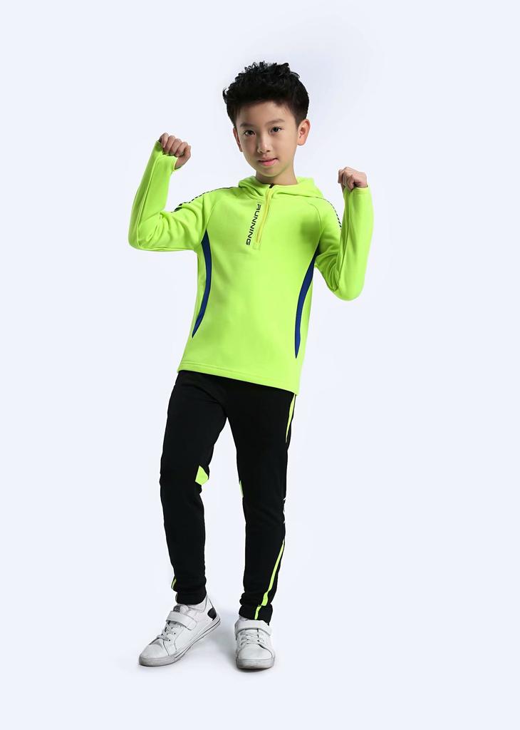 Children'S Football Jersey Set, Long-Sleeved Autumn And Winter Models, Velvet And Thickened Children'S Clothing, Football Training Jersey, Competition