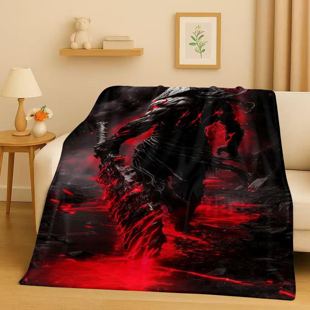 Classic Game Silent Hill Pyramid Head Horror Movie Flannel Blanket,Ultra Soft Warm Plush Throw for Home Bedroom Bed Sofa Cover