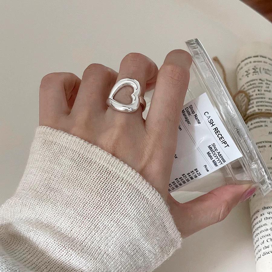 Retro S925 Sterlingsilber Bandring - Damen Anlaufbeständig, Luxuriös, Vielseitiger Offener Ring für den Zeigefinger