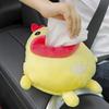 Yellow Plush Tissue Dispenser 22 x 22 x 4cm Seatback Napkin Holder Cartoon Tissue Box  Car Interior