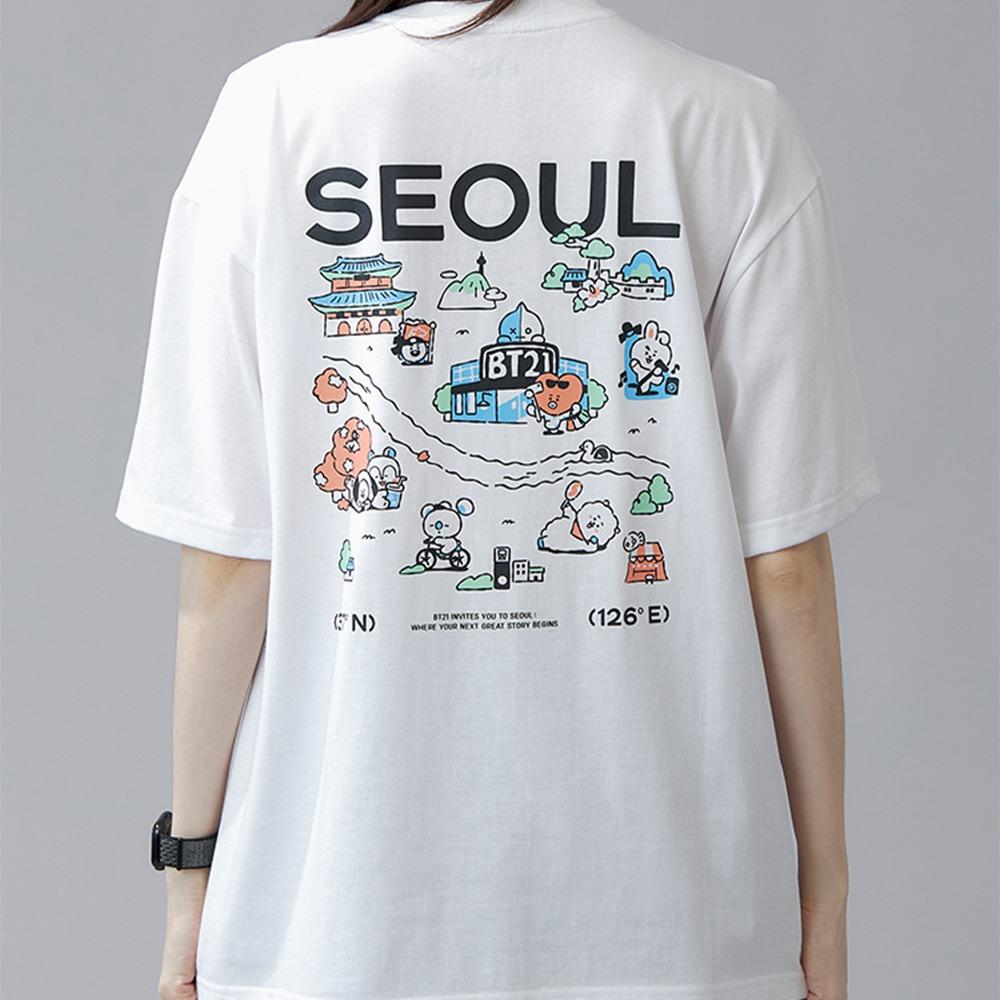 BT21 Seoul Edition Short Sleeve T-shirt VER.1 White M