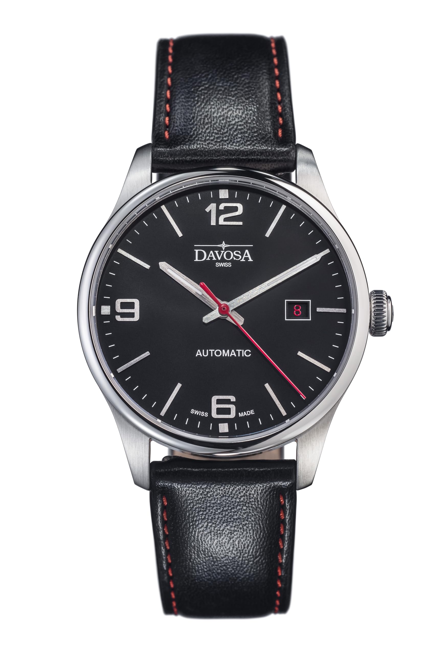 

Watch Mechanical Automatic Date Gentleman Swiss Made Black [Davosa] 161.566.54 Men s чорний