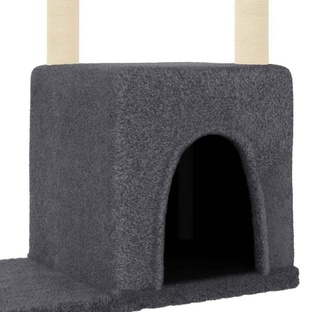 Scratching Post with Sisal Scratching Posts Dark Grey 97.5 cm