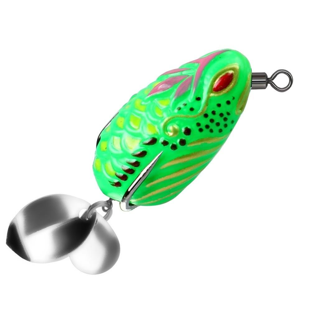 5.7g Soft Frog Lure Metal Spoon Mini Soft Lure Snakehead Fishing Wobbler Bass Fishing