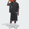 adidas Originals Black Unisex Star Print V-Neck Short-Sleeve T-Shirt KC3569